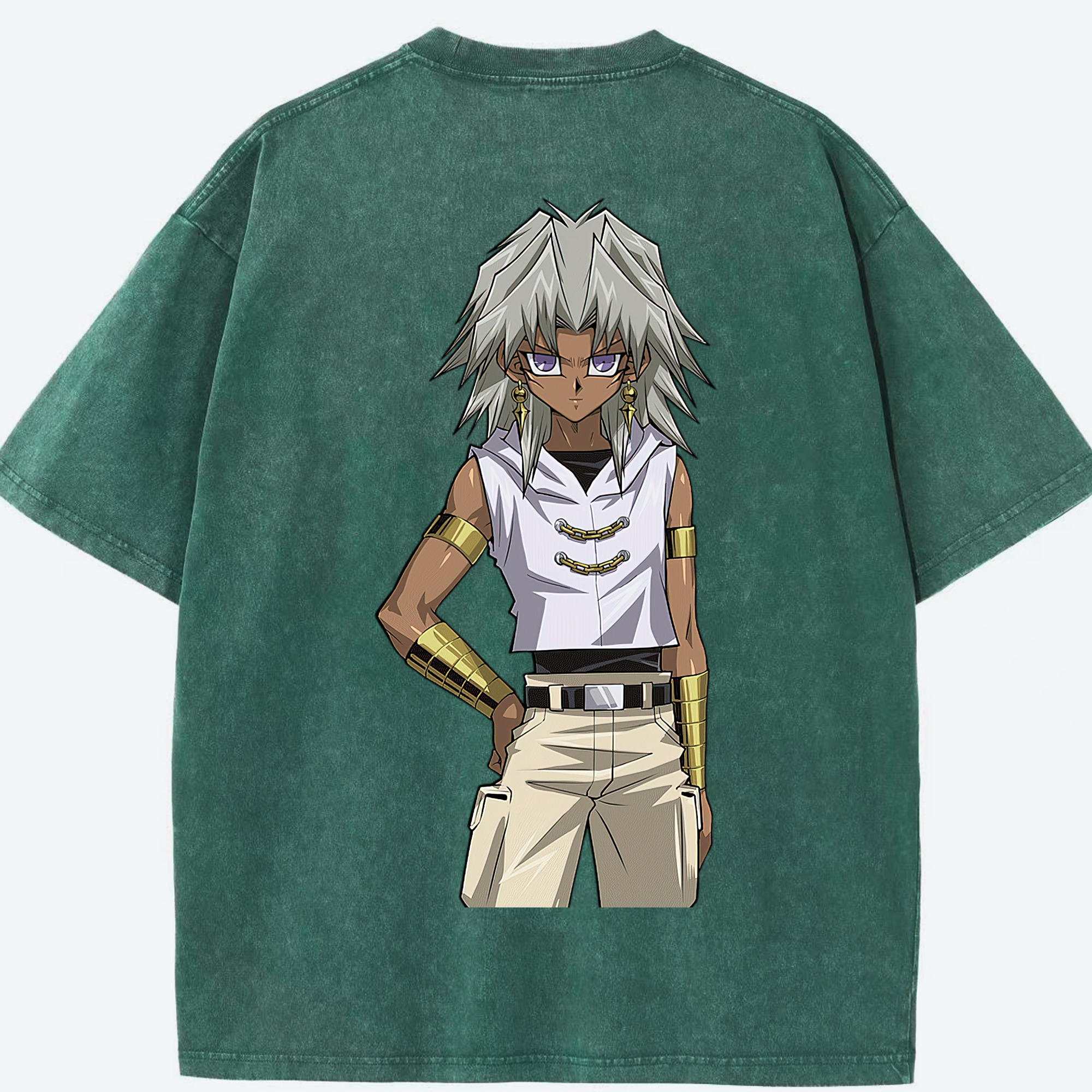 （画像用） 遊☆戯☆王 Yu-Gi-Oh! 綿100% ヴィンテージ風 半袖Tシャツ（背面プリント）
